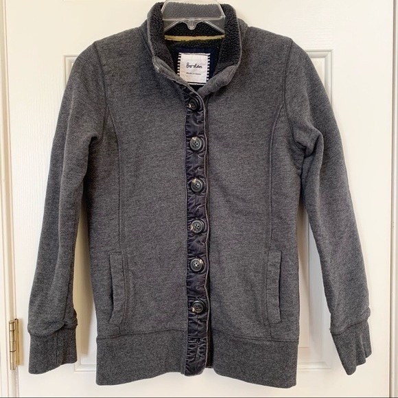 𝅺boden Jersey Fleece Lined Gray Jacket. Size 2. - Picture 1 of 8